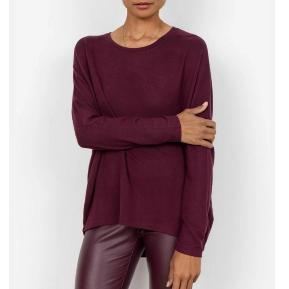 H&M‎ Size L Burgundy Lightweight Sweater